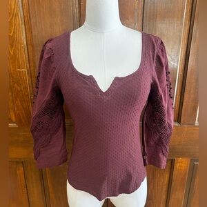 Free People Brunch Date Henley- Small